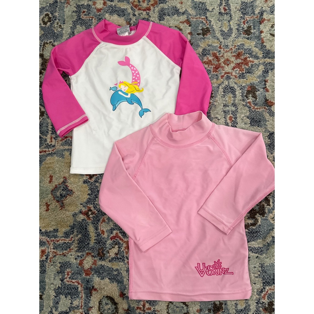 UV Skinz Flap Happy Rash Guard Bundle Girls Size 2  NWT & NWOT Flawed*